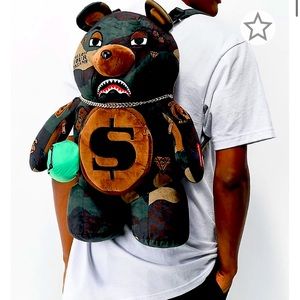 Sprayground Teddy Bear Checks & Camo Backpack